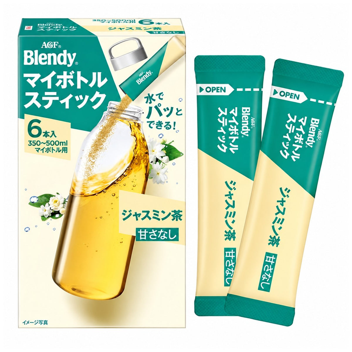 (AGF) ~ Blendy My Bottle Stick Brightly Scented Jasmine Tea - Box and 2 sticks