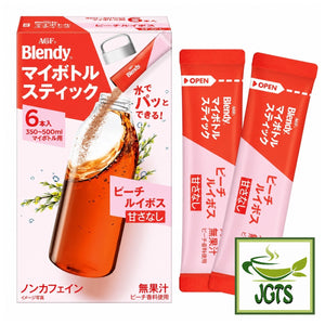 (AGF) ~ Blendy My Bottle Stick Gentle Scented Peach Rooibos Tea - Box and 2 sticks
