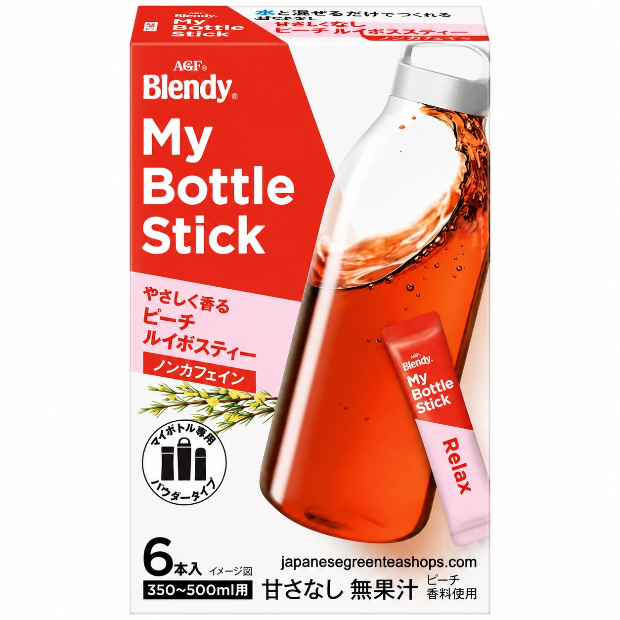 (AGF) Blendy My Bottle Stick Gentle Scented Peach Rooibos Tea