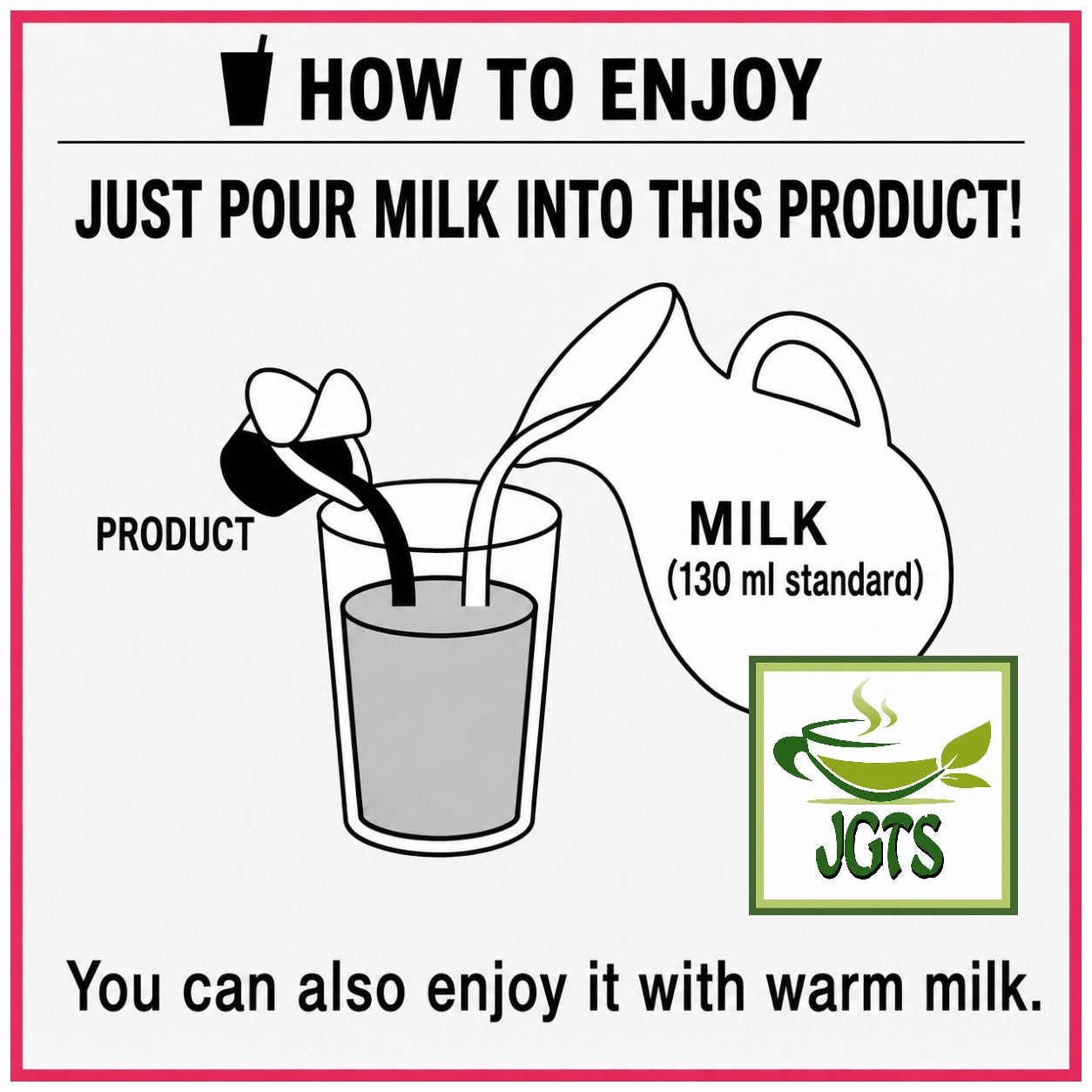 (AGF) Blendy Potion Sweet Ripe Strawberry Ole - Instructions to prepare matcha ole base (E)