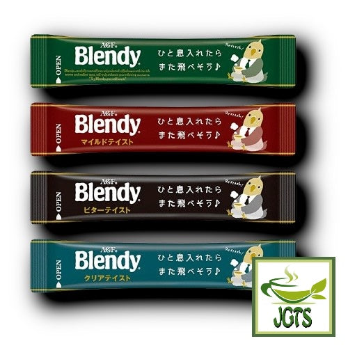 (AGF) Blendy Stick Black Assortment - Individually wrapped single serving sticks