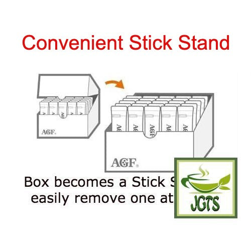 (AGF) Blendy Stick Cafe Au Lait Caffeine Free Instant Coffee 20 Sticks - Easy take out Stand Box