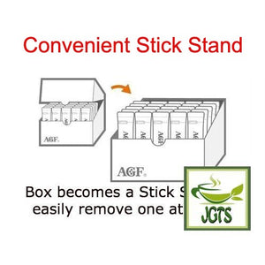 (AGF) Blendy Stick Cafe Au Lait (Original) Instant Coffee 24 sticks - Easy take out Stand Box