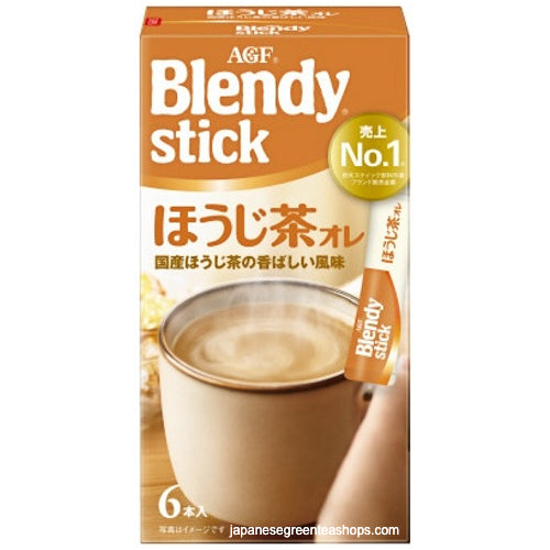 (AGF) Blendy Stick Houjicha Cafe Au Lait Instant Tea 6 Sticks