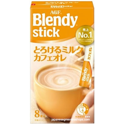 (AGF) Blendy Stick Melted Milk Cafe Au Lait Instant Coffee 8 Sticks
