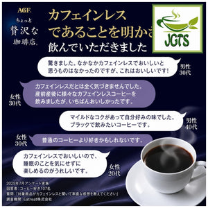 AGF ~ Luxurious Coffee Shop Premium Drip Decaffeinated - User comments no caffeine