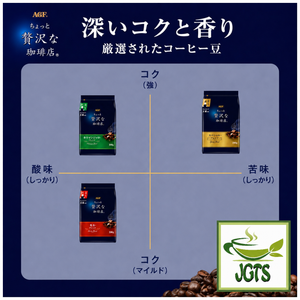 (AGF)  Luxurious Coffee Shop Special Blend Ground Coffee - Three Maxim Series Coffee Types Flavor graph