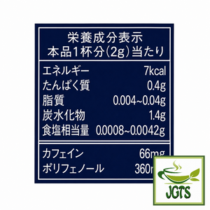 (AGF) Luxurious Coffee Shop Special Blend Instant (Stick) Coffee - Nutrition Information