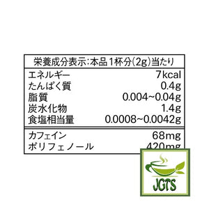 (AGF) Maxim Instant Coffee (Bag) - Nutrition information