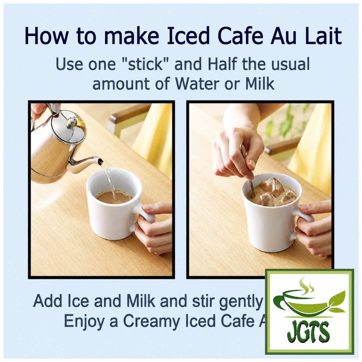 (AGF) Maxim Luxurious Coffee Shop Special Blend Instant Coffee - How to make Iced Cafe Au Lait