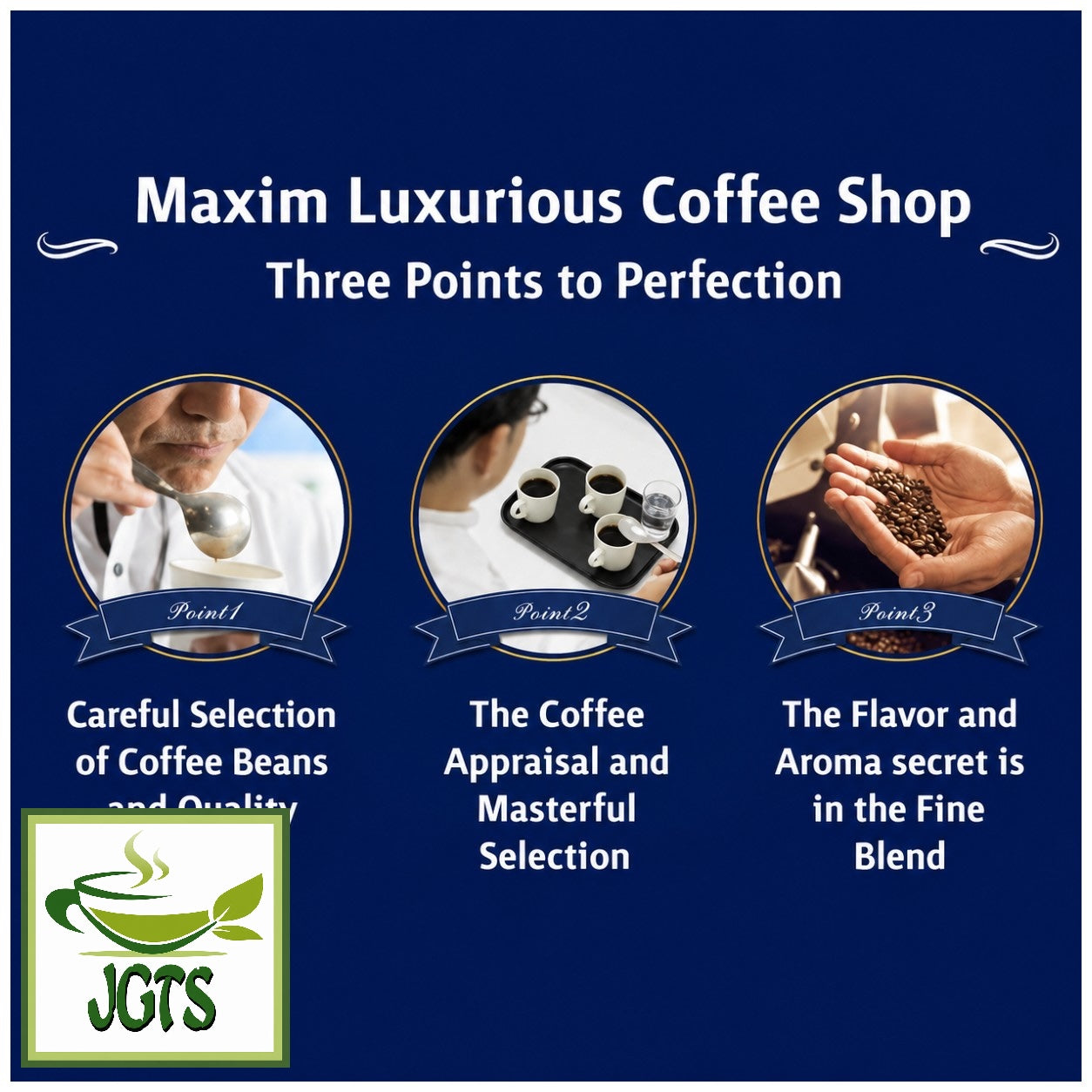 (AGF) Maxim Luxurious Coffee Shop Special Blend Instant Coffee - Three Points to Perfection