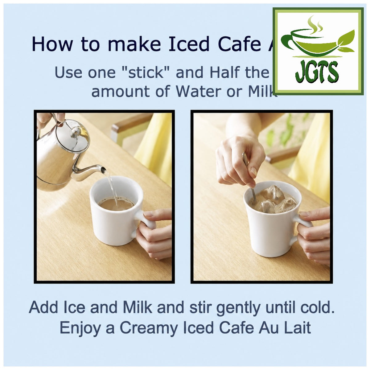 (AGF) Maxim Stick Black - How to make Iced Cafe Au Lait