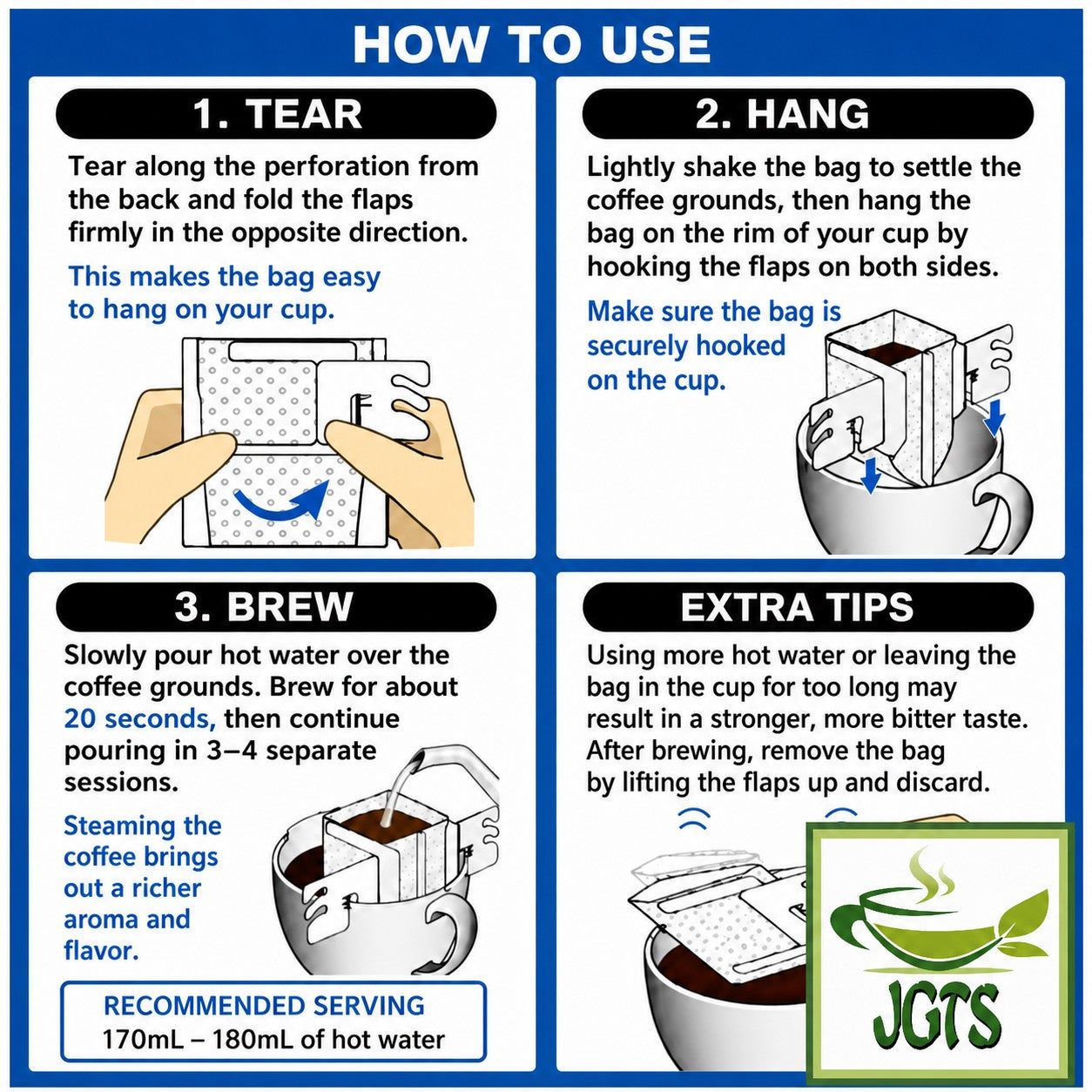 (AVANCE) - Cafe Lab Special Blend - Instructions to drip brew (E)