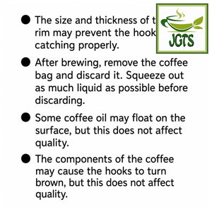(AVANCE) Kunitaro Delicious Decaffeinated Drip Coffee - Product usage notes (E)