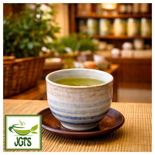 Araien Honten Sayama Tea Master Finished Clear Skies - Brewed in cup at a tea shop