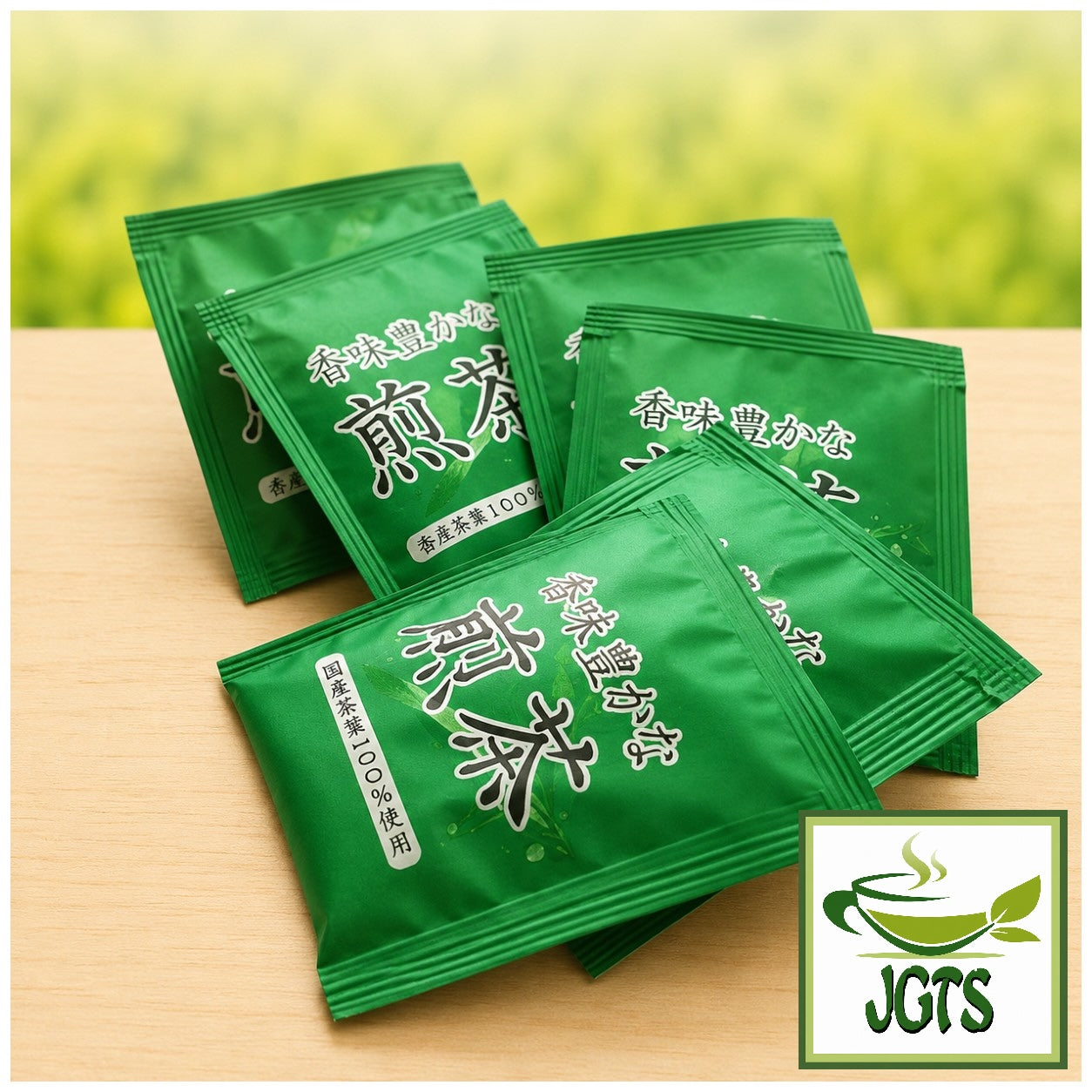 Asamiya Midori No Ocha Green Tea Bags - Several individually wrapped tea bags