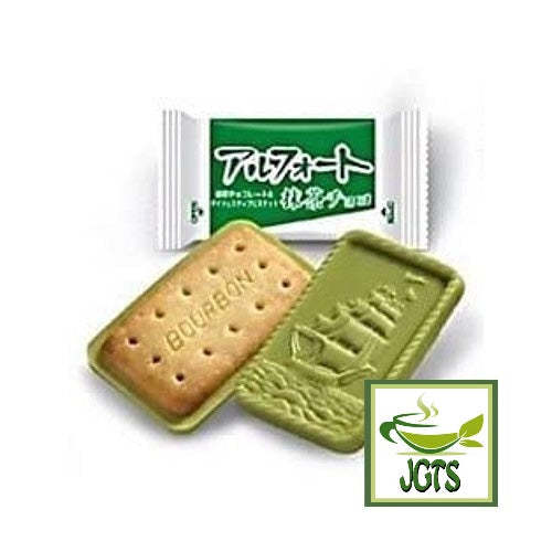 Bourbon Alfort Matcha Green Tea Biscuits - Individual matcha cookie package