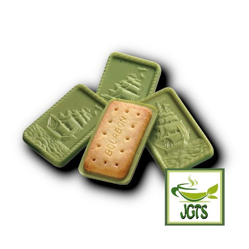 Bourbon Alfort Matcha Green Tea Biscuits - View of matcha cookies