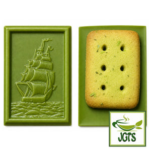 (Bourbon) Alfort Mini Chocolate Dark Matcha - Cookies front and back photograph