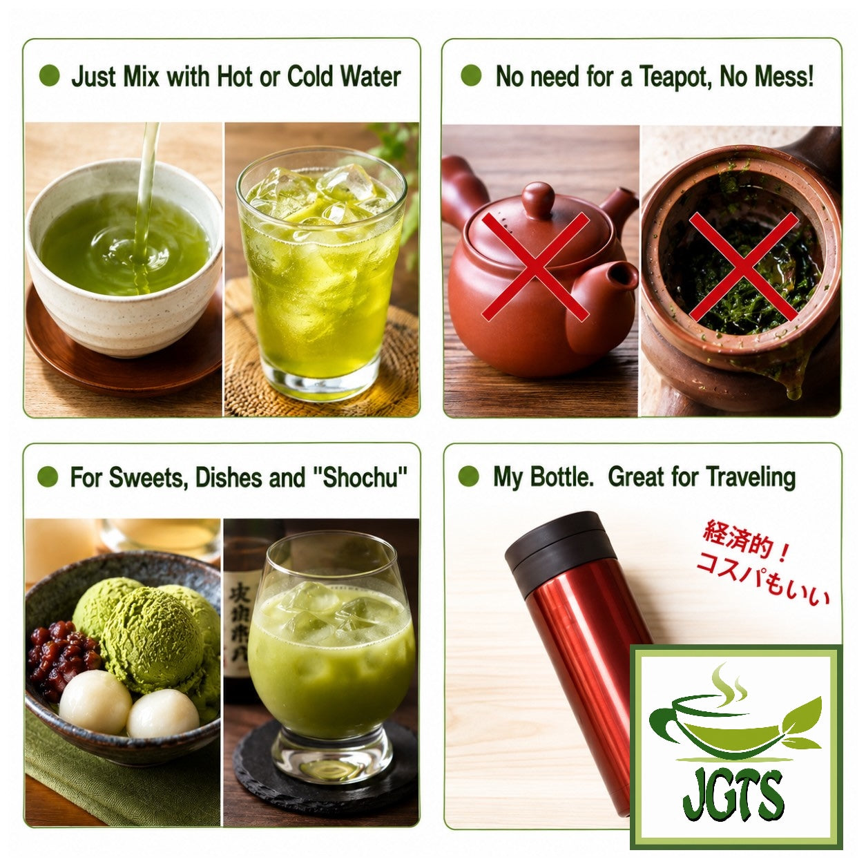 Catechin - Green Tea Powder- Easy, No Mess, Green Tea recipe