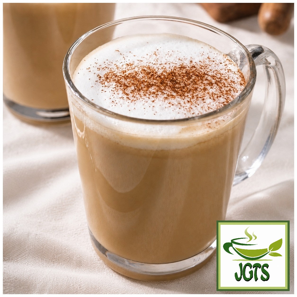 Chai Latte - with Assam Tea Leaves - Chai latte in glass