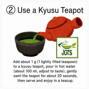 Chawaen Matcha - Use a Kyusu teapot (E)