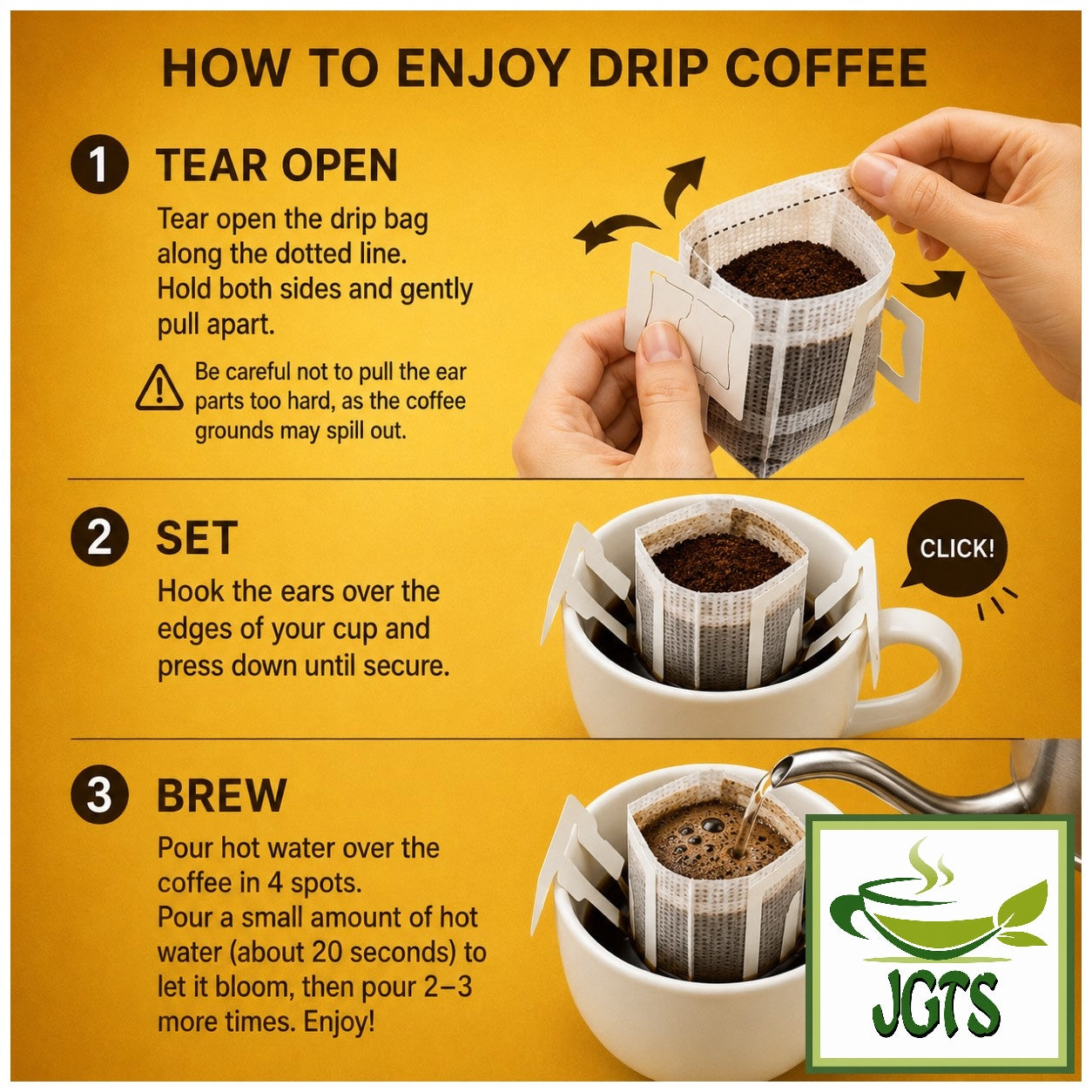 Doutor Direct Fire Roasted (Umai) Ground Coffee - How to brew Drip coffee packets (J)