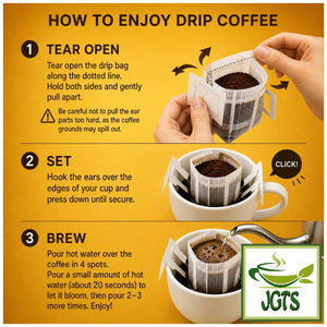 Doutor Direct Fire Roasted (Umai) Ground Coffee - How to brew Drip coffee packets (J)