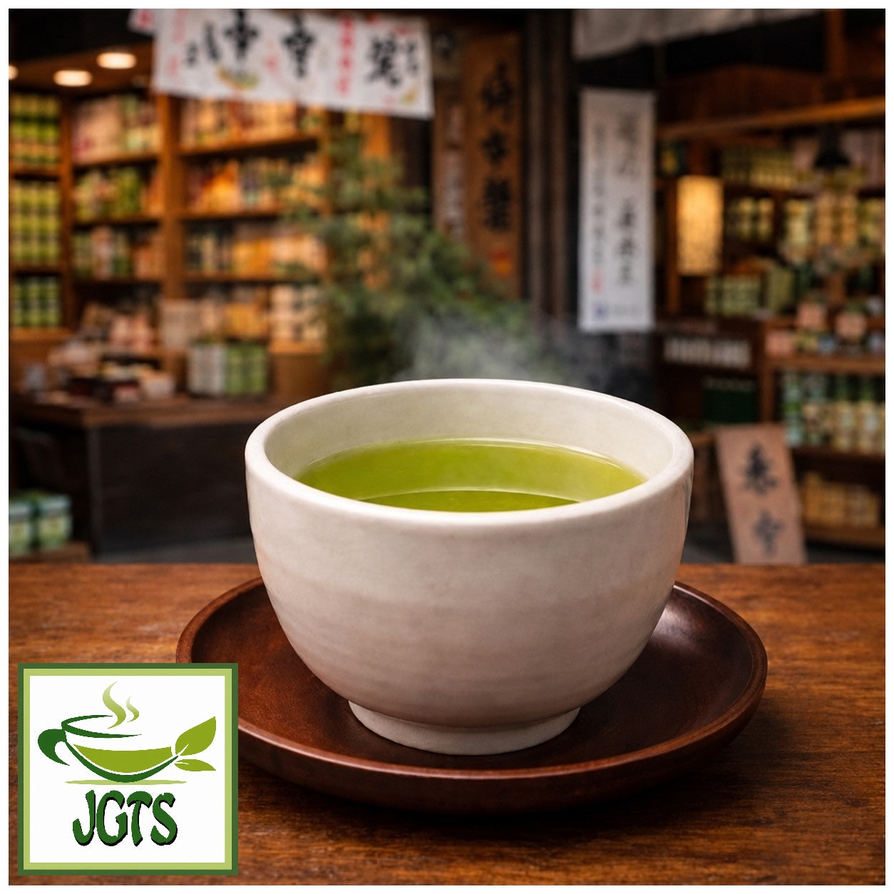 First Harvest - Deep Steamed Sayama Tea - brewed in cup at teashop