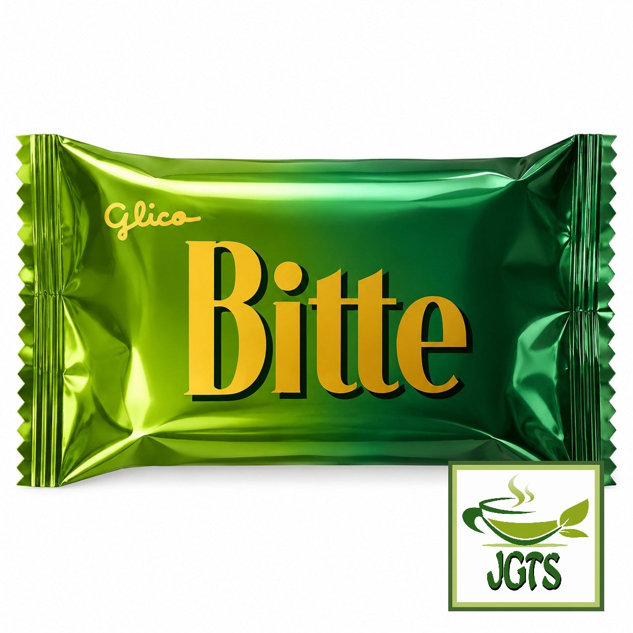 Glico Bitte Matcha Chocolate - Individually wrapped matcha chocolate cookie