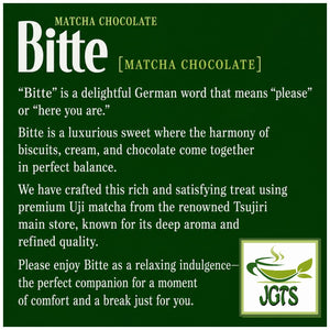 Glico Bitte Matcha Chocolate - Made with uji matcha from Tsuji Riichi store (E)