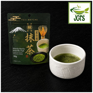 (Hagiri) Shizuoka Fuji Matcha - Package of Shizuoka matcha and whisked matcha