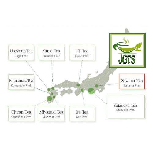 Harada Sayama Powdered Tea - Japan Tea growing map