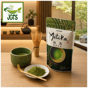 Harada Shizuoka Pure Matcha - Package and tea ceremony utensils