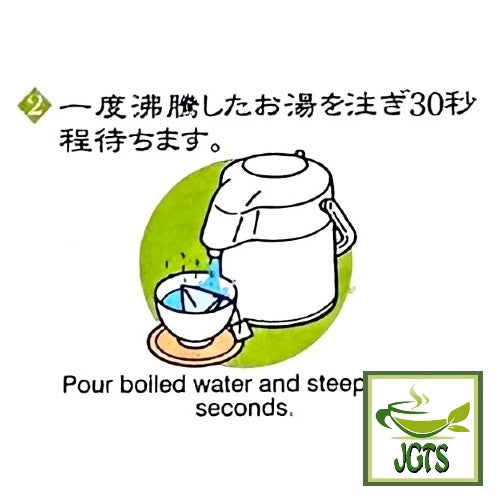 Harada Shizuoka Sencha Tea Bags - Instructions to brew Step 2