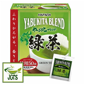 (Harada) Yabukita Blend Green Tea Bags - Box and one teabag wrapped