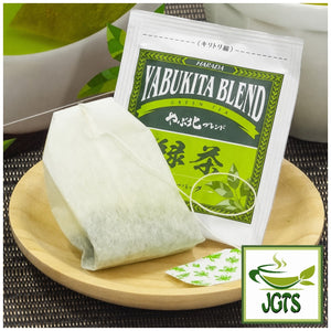 (Harada) Yabukita Blend Green Tea Bags - Package and teabag