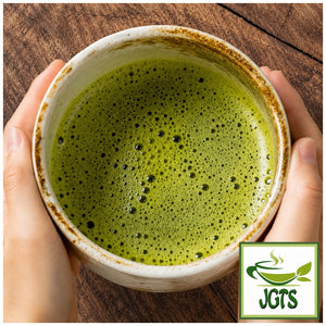 Healthy Company Organic Matcha - Whisked in bowl 