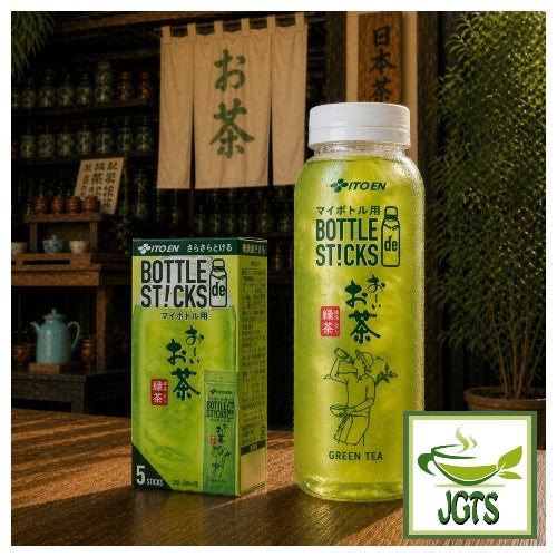 ITO EN Bottle De Sticks Oi Ocha Matcha Green Tea - Product and my bottle