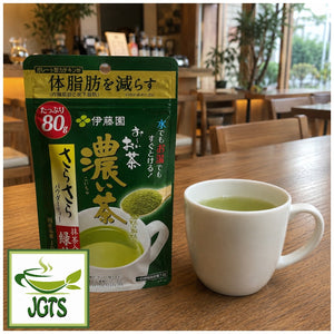 (ITO EN) Oi Ocha Deep Sarasara Matcha Instant Green Tea (80 grams) - Served hot at a teashop