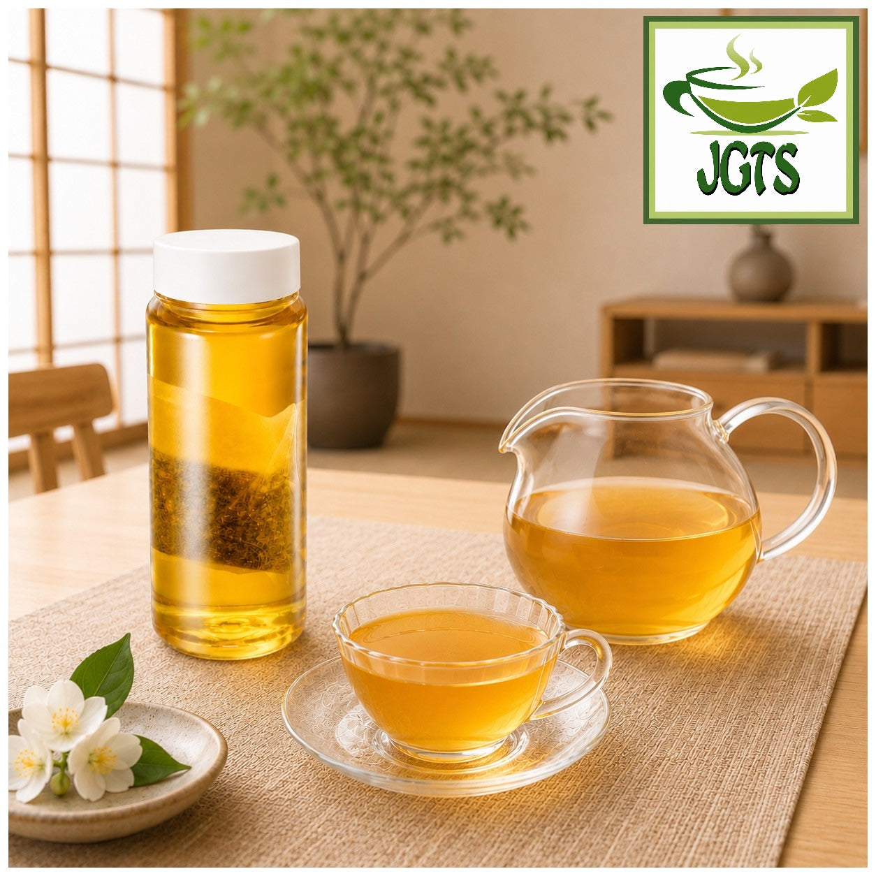 (ITO EN) One Pot Relax Jasmine Tea Bags 50 Pack - Pitcher and my bottle
