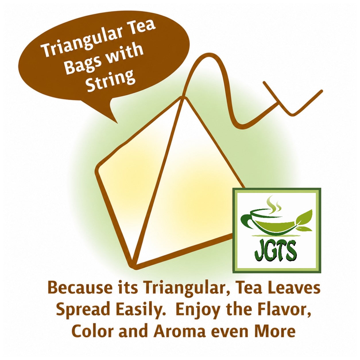 (ITO EN) Roasted Green Tea (Houjicha) Premium Tea Bags 20 Pack -Triangle Tea Bags