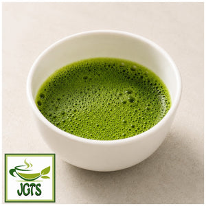 (Iyemon) Stone Ground Uji Matcha - A bowl of whisked matcha photograph
