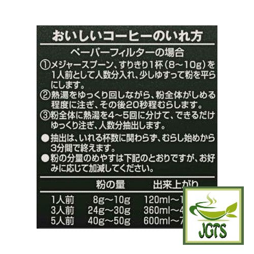 KEY DOORS+ Special Blend Dark Roast (LP) Coffee Beans - Instructions to drip brew key coffee beans (J)