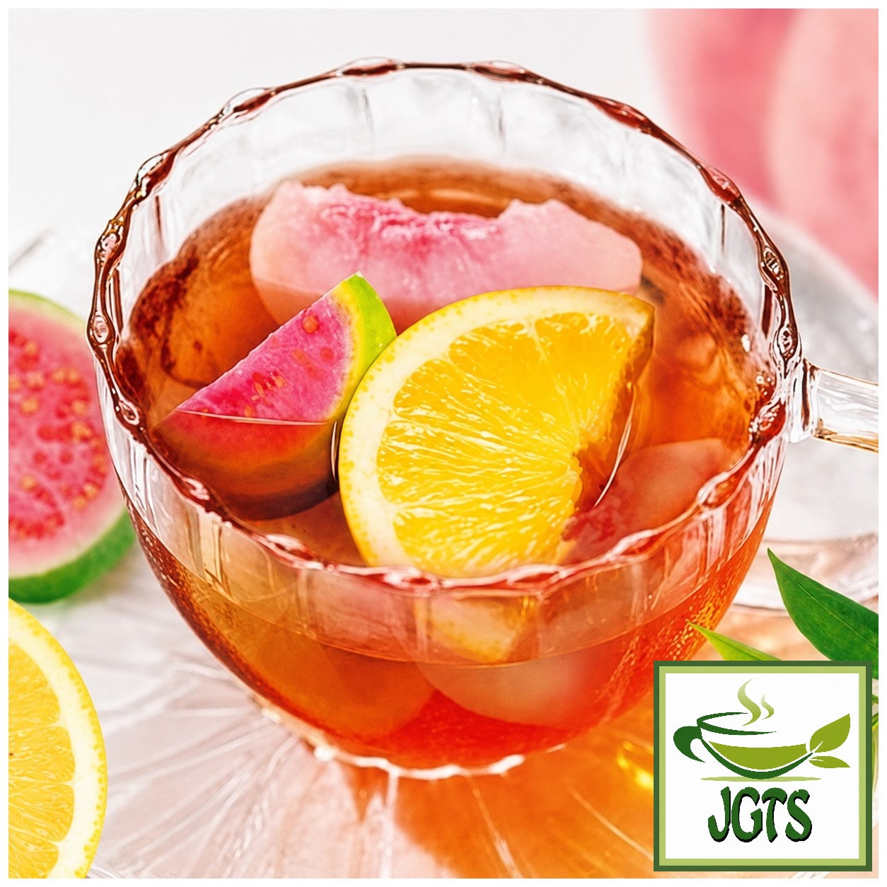 (KEY) Coffee FruiTEA Palette Fruit Mix Tea 7 Sticks - Fruit tea in glass