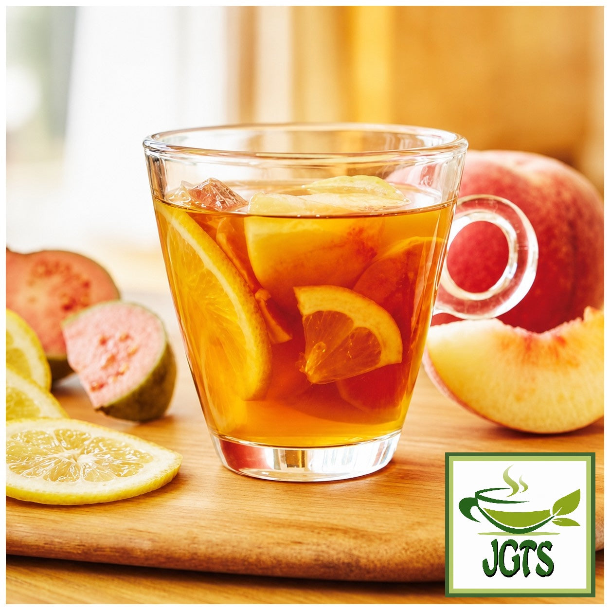 (KEY) Coffee FruiTEA Palette Fruit Mix Tea 7 Sticks - Iced fruit tea served in glass