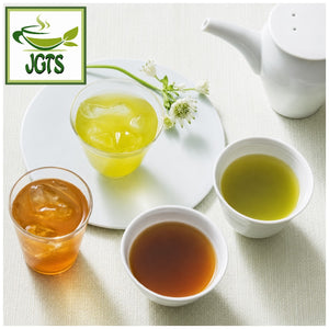 Kataoka Bussan Tsujiri Sencha with Uji Matcha Green Tea 30 Sticks - Serve sencha with Matcha brewed hot and Cold