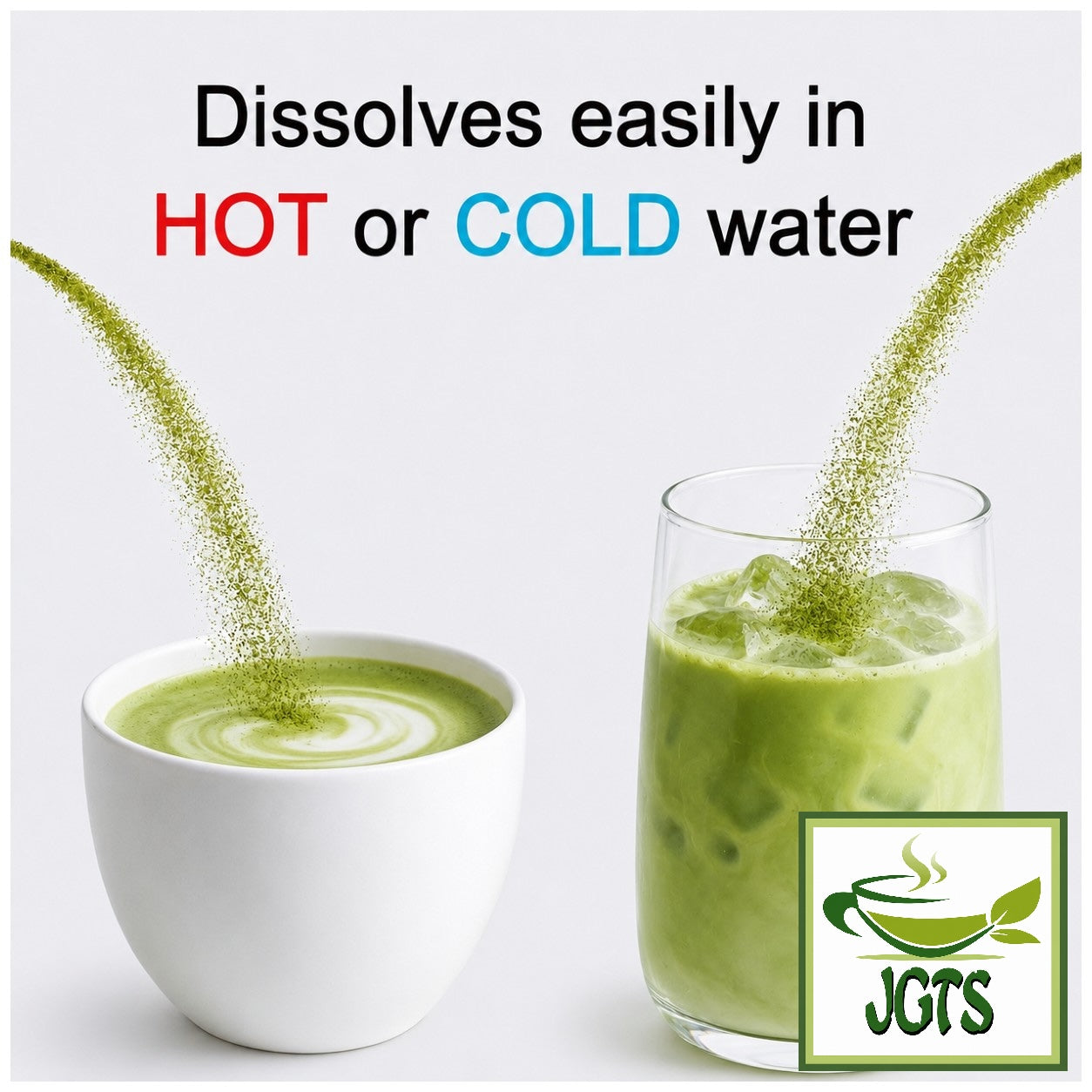 (Kataoka Bussan) - Tsujiri Matcha Latte - Dissolves easily in hot or cold water and milk
