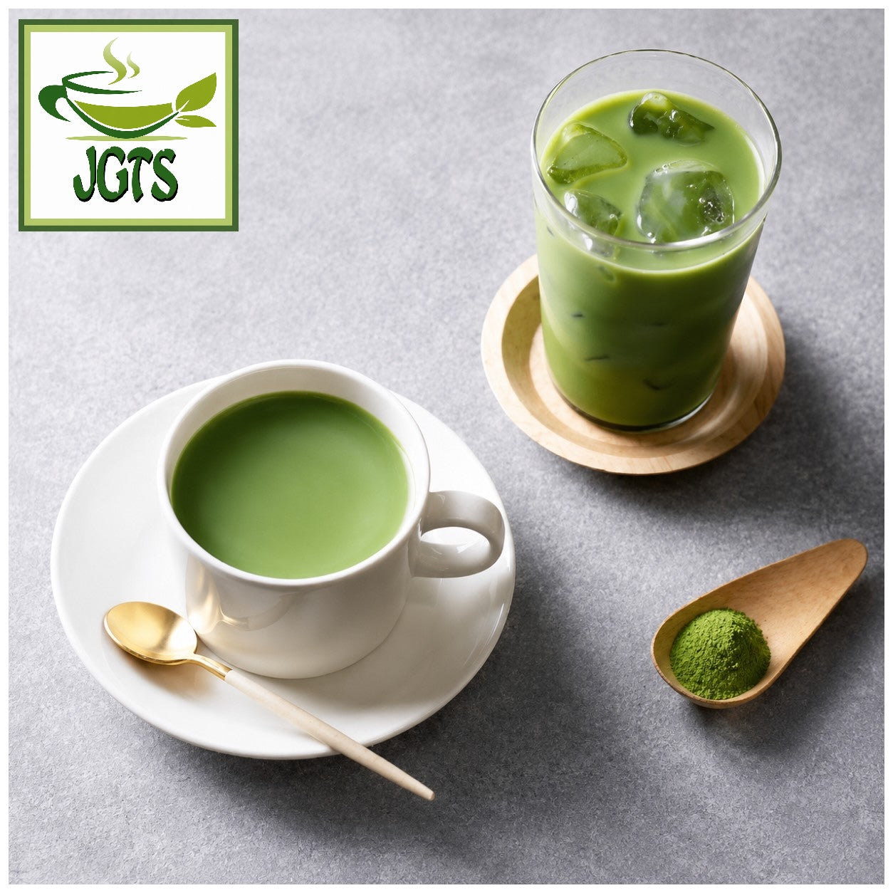 (Kataoka Bussan) - Tsujiri Matcha Latte - Served hot and cold over ice