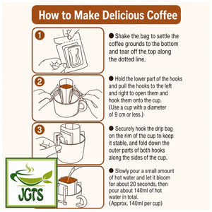 Key Coffee Grand Taste Mild Blend Drip Coffee - How to brew Key drip packets (E)